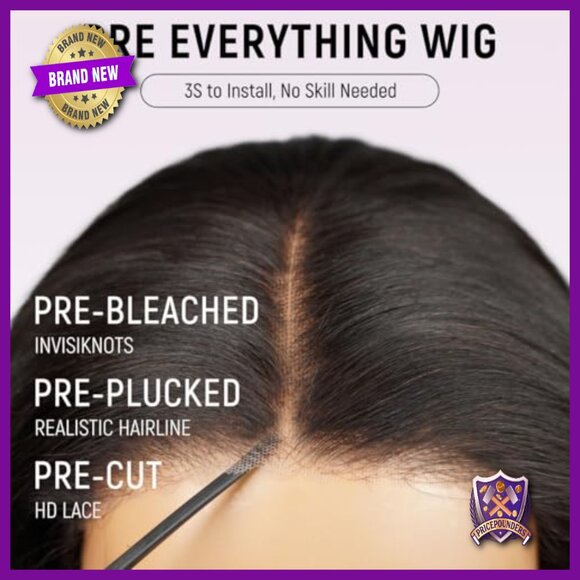 16in Human Hair Glueless Wig Loose Body Wave 200% Density Pre Plucked main image 5